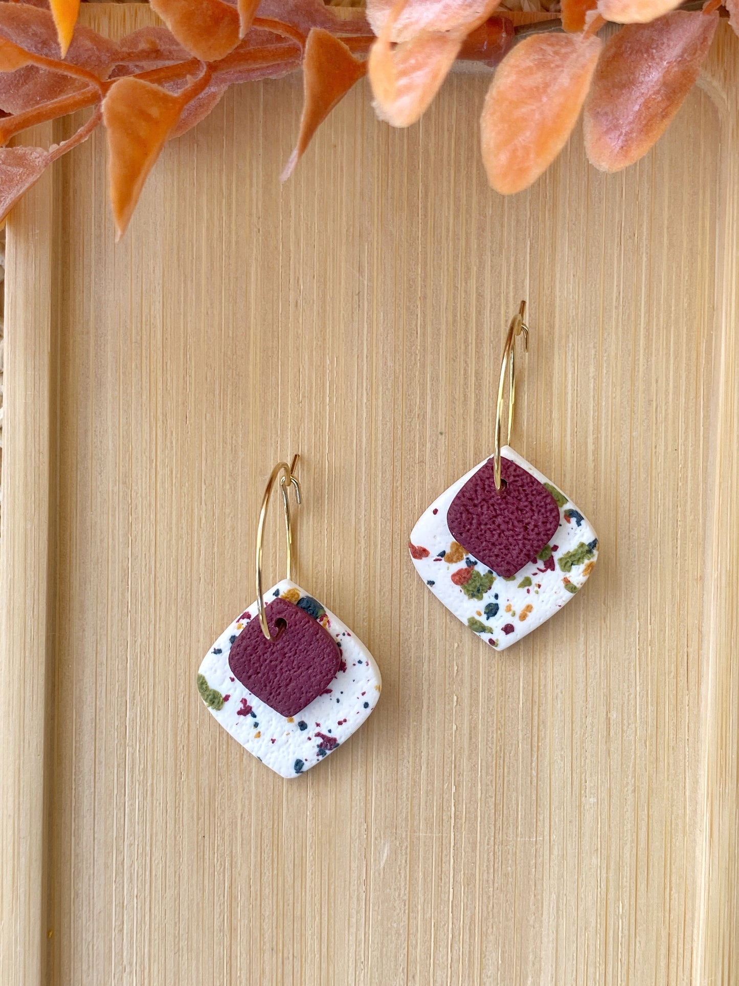 Pendientes hechos a mano en Sevilla diseño rombos
