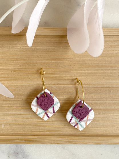 Pendientes artesanales de arcilla polimérica colección Crossroads